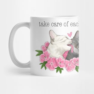 Caring Kitties in Pink Mug